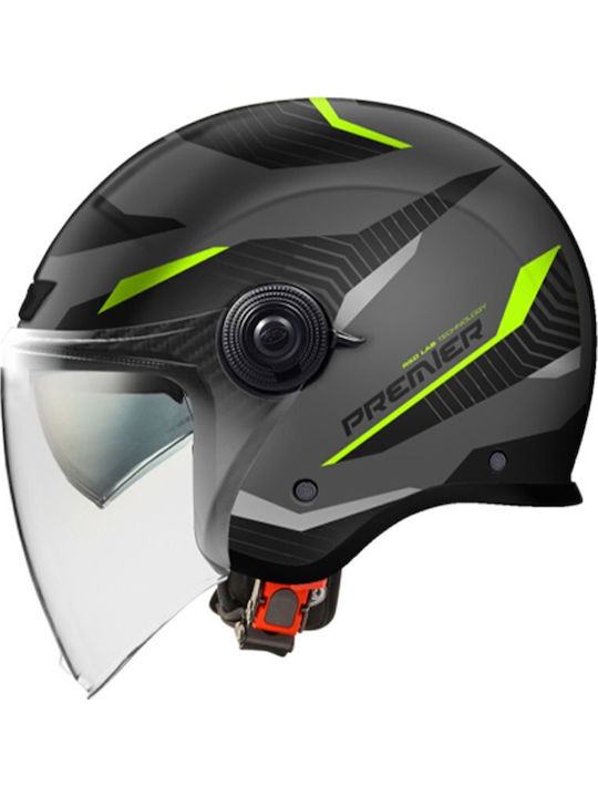 Premier City Fly EVO Schwarz/Grau/Grün Motorrad...
