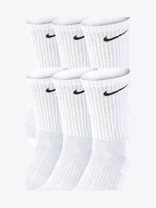 Nike Everyday Cushioned Sosete Sport Albe 6 Per...