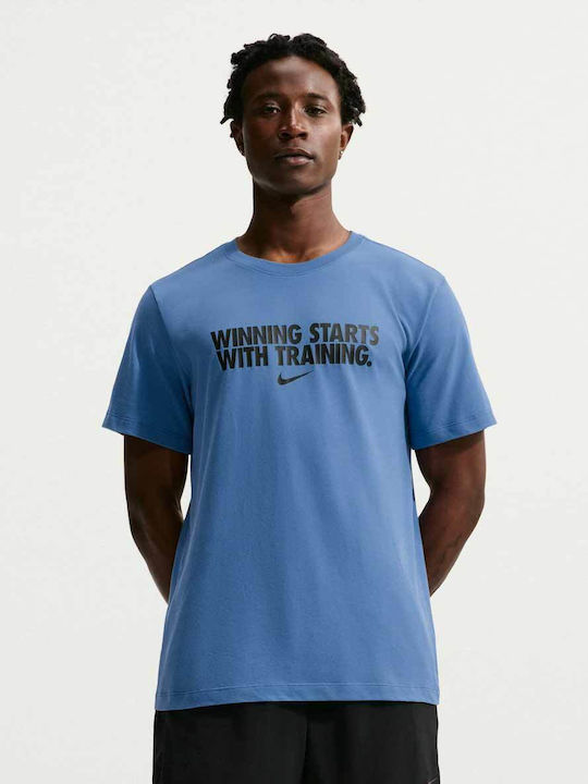Nike Dri-Fit Polo Short Sleeve Blue Blouse