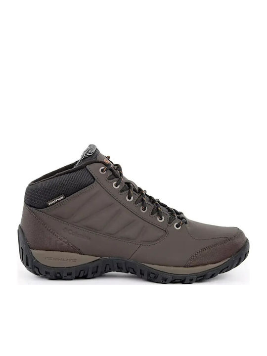 Leather Brown Men's Boots Waterproof