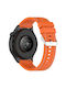Кайишка Silicone 22mm Two Side Stitching Xiaomi Watch 5 47mm 22mm Оранжево Бяла Линия
