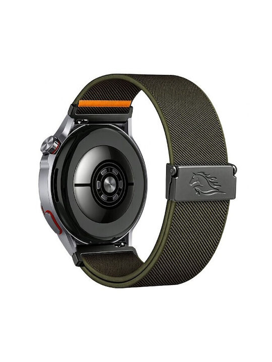 Mustang Fabric Series 22mm Amazfit Bip 6 46mm Army Green