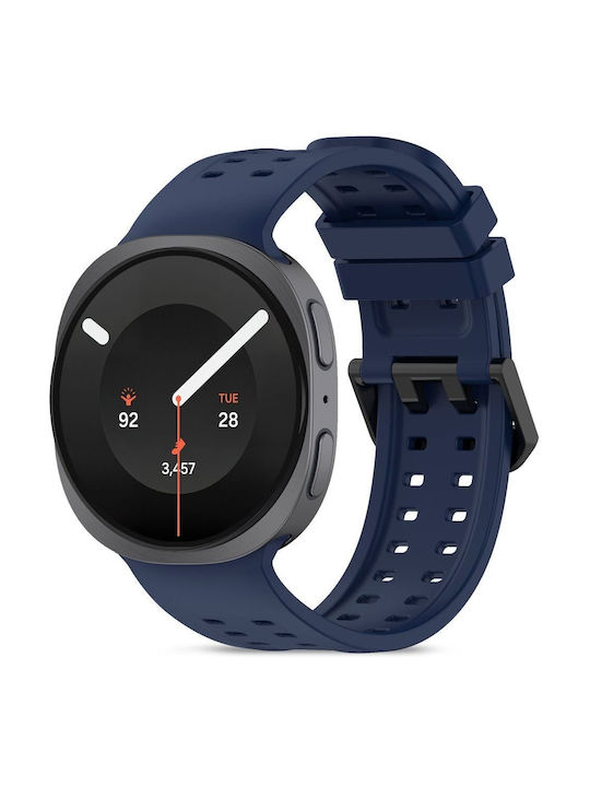 Tech-Protect Silikonarmband Marineblau Für Galaxy Watch 8 / 8 Classic / 9