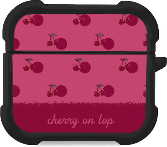 Sonique Delulu Polka Era Series Silicone Case in Burgundy Colour for Apple AirPods 3