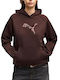 Women's Hoodie Fleece Sweatshirt in Brown