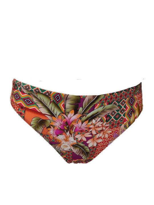 Bikini Slip Orange With Purple