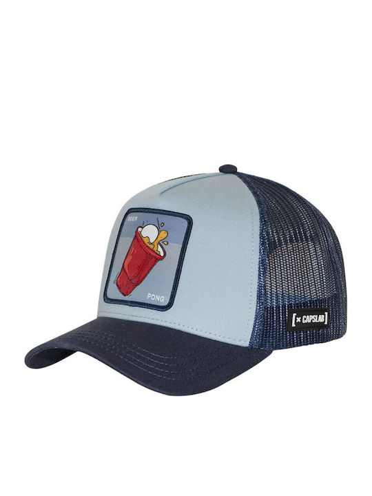 Capslab Beer Pong Premium Trucker Cap Blue