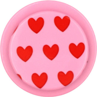 Pop Socket Magsafe Pink With Red Hearts
