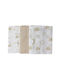Gamberritos Kids Sheeps Baby Swaddle Blanket from Muslin Beige 70x70cm 3 Pieces