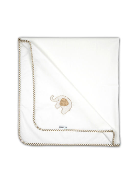 Ninetta Bebe Swaddle Blanket Cotton Beige 80x90cm