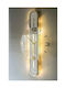 SteweHome Silent Digital Mirror Transparent Wall Clock 60x33cm