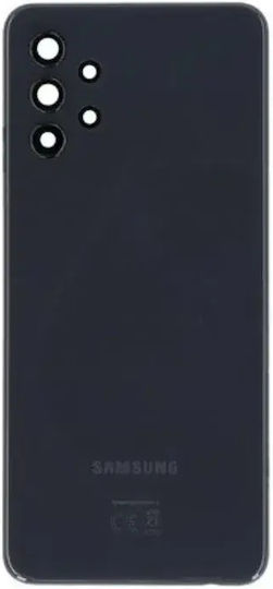 Samsung A325 Galaxy A32 4g Battery Door + Battery Door Adhesive + Back Camera Lens Bezel Black Oem