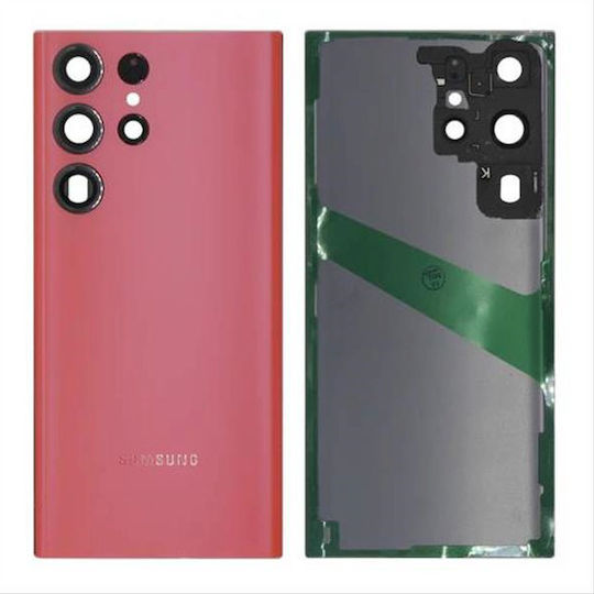 Samsung Galaxy S23 Ultra S918b Заден капак Червен +lens