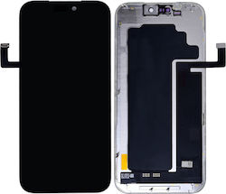 Ersatzbildschirm Soft-oled Premium mit Rahmen für Apple iPhone 17 Schwarz