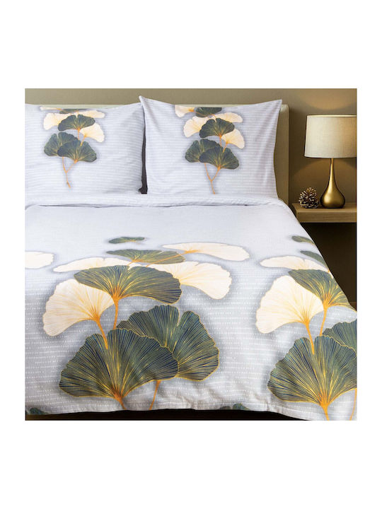 Darymex Cotton Duvet Cover Set 180x200cm Double With Pillowcase Light Grey