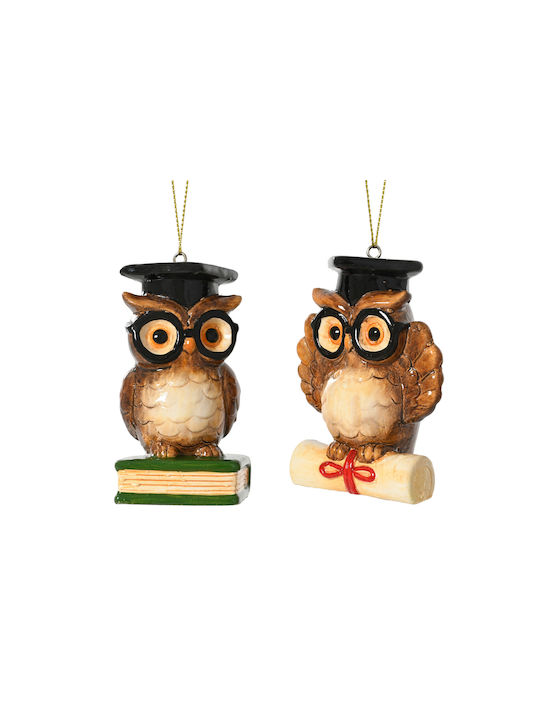 Hanging Owl Ceramic Christmas Tree Ornament 9cm (Miscellaneous Designs)