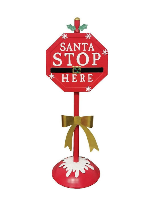Christmas Metal Mailbox Red 34 X 28 X 94 H Cm