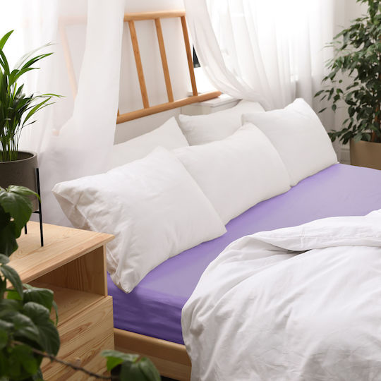 Darymex Darymex Bettlaken Doppel mit Gummibettlaken 140x200cm Helllila