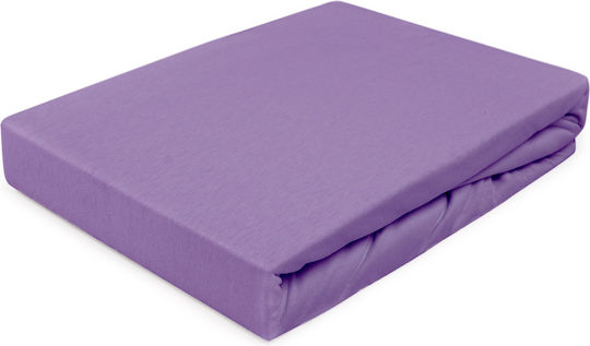 Darymex Cearceaf De Pat Dublu Cu Hugger Din Cauciuc 160x200cm Violet Deschis