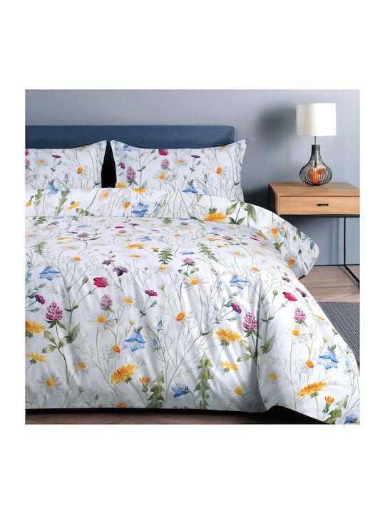 Darymex Set Huse Pentru Pilote 100% Bumbac 180x200cm Semi-dublu Cu Față De Pernă Albă