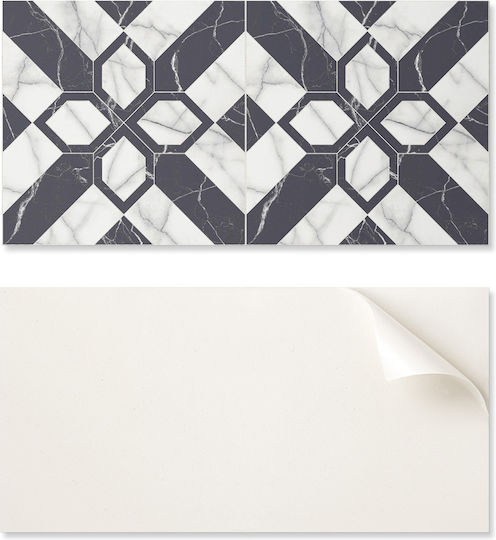 Vinyl Floor Sticker Kitchen Graphics 100x50 Geometric Marble Design