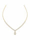 Senzio Belibasakis Halskette Rosette aus 9K Gold mit Zirkon