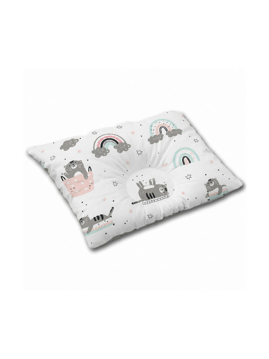 Kidizi Pernă pentru bebeluși pentru plagiocefalie Cats And Rainbow 25x30cm