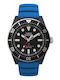 Timex Men's Watch 43mm Battery with Blue Rubber Strap