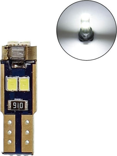 T5 LED 6 SMD 12V 0.6W 0.05A 800lm 6000K Хладно Бяло 1 Брой OEM P4a