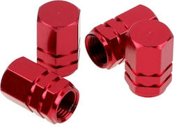Car Tire Valve Cap R-z17104-4u 140521 Red Tr264312