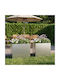 vidaXL Set of 2 Metallic Silver Flower Pots 50x20x40cm