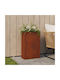 vidaXL Metallic Rusty Flower Pot 40x20x75cm