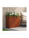 vidaXL Метална Саксия За Цветя Rusty 50x20x40см