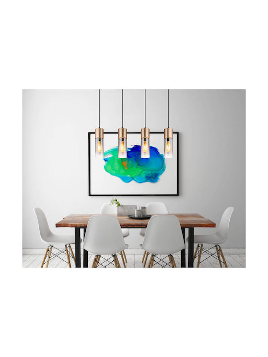 Globo Lighting Annika Κρεμαστό Φωτιστικό Καφέ