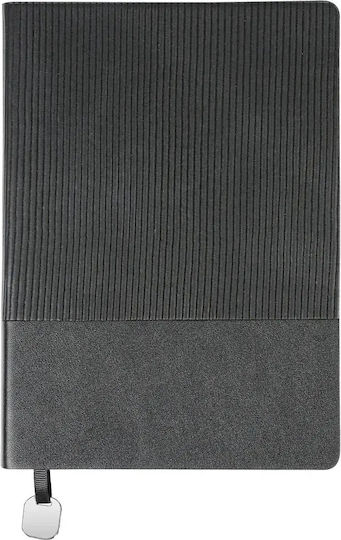Flexy Leatherette Dyed Edges & Metal Detail Set 40 Notebooks 112 Sheets Ruled Grey (Personalized)