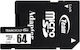 TeamGroup microSDXC 64GB U1 UHS-I 80MB/s with Adapter TUSDX64GCL10U03