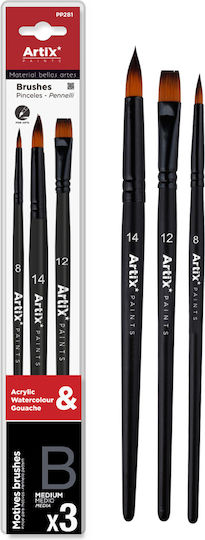 Artix Kunstpinsel Set Pp281 Schwarz Pp281