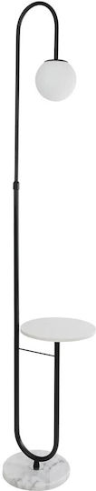 kelvo Lampadar de Podea Î180xL30cm cu Dulie pentru Bec E27 Negru