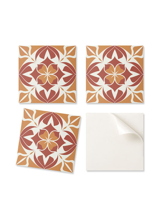 Vinyl Wandsticker Symmetrisches Floral Muster 20x20x20 cm