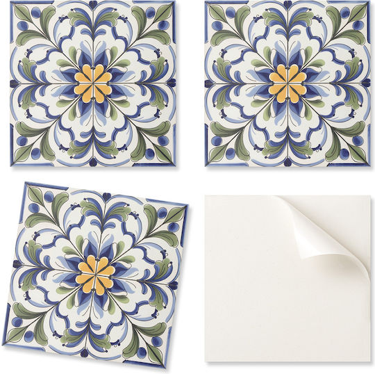 Wandsticker & Wandgemälde Vinyl Floreale Keramisches Design 20x20x20 cm