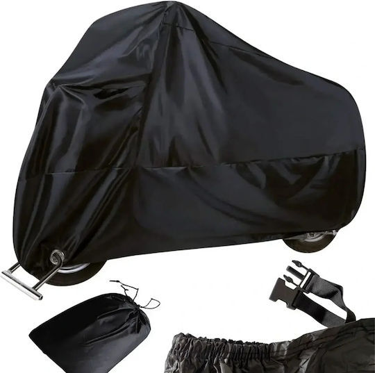 Waterproof Motorcycle Cover 215x130cm Uv Protection Size L Black Absolute Protection