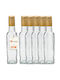 Kadax Glas Wasserflasche mit Schraubdeckel Transparent 250ml 6 Stücke