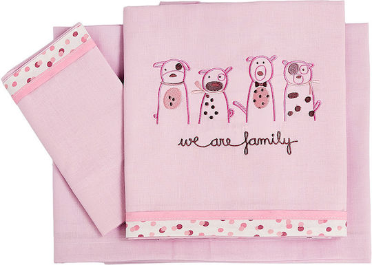 O Kosmos tou Morou Set Family Rosa 120x180cm