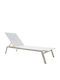 Aluminum Deckchair Emily with Textilene Fabric White 201x66x35cm E6834,1