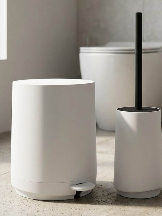 Ankor Nordic Plastic Bathroom Brush and Bin Set...