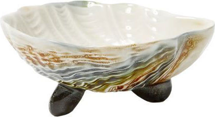 Bordallo Pinheiro Oystersas Round Ceramic Serving Bowl With Diameter 18.5cm