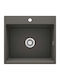 Deante Magnetic Drop-In Kitchen Sink made of Liquid Granite M44xP44cm Grey