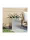 vidaXL Metallischer Blumentopf Silber 50x30x50cm