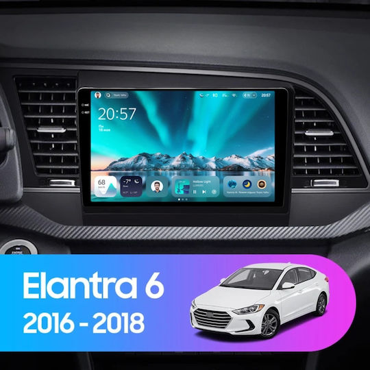 Teyes Ηχοσύστημα Αυτοκινήτου για Hyundai Elantra 2018-2020 (Bluetooth/USB/WiFi/GPS/Apple-Carplay/Android-Auto) με Οθόνη Αφής 9.5"