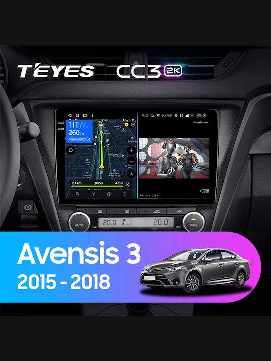 Teyes Cc4 Pro Navigație Auto Asistată Ai Toyota Avensis 3 2015-2018 8+128gb 10.36" Qled Android 13 5g 7.1 Dsp Carplay